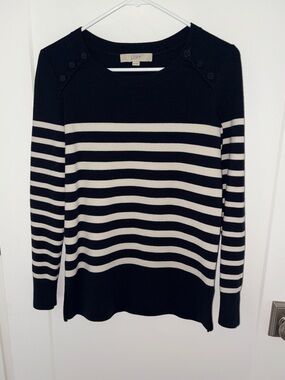 NWOT LOFT striped tunic sweater sz XS